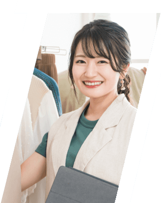 タブレットを持った女性